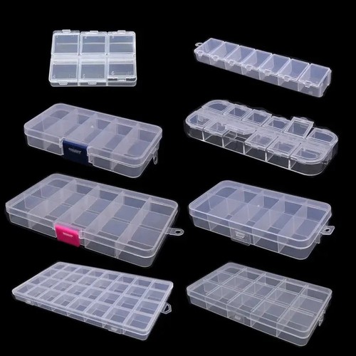 Clear jewelry box plastic bead - box,